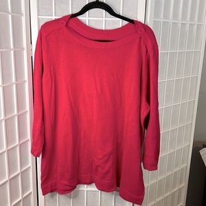 Avenue Woman’s Sweater 3/4 Length Sleeve Pink 22/24W New!